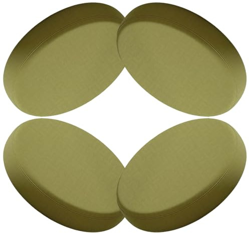 HLTQL Cojines Suelo Terraza、Cojines Terraza Exterior Impermeable、Cojin Redondo 30/35/40 Cm、Cojin Redondo Silla Cocina、Cojin Redondo Taburete(a6,30cm4pcs)