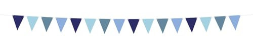 Folat 24318 papier bleu Bannière Drapeau Fanion-Bold Blue-6 mètres fête de mariage pour festival, carnaval, décoration d'anniversaire, baby shower garçons
