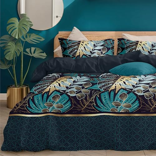 Dreamzie Parure Microfibre Zip 200x200 Jungle Dorée 2 Taies 65x65