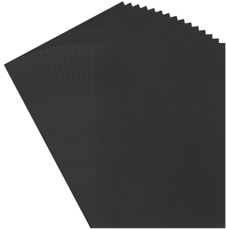 QUARKZMAN 40 Blätter Schwarzer Karton 9 x 11, 180gsm Dickes Kartonpapier für Basteln, Einladungen, Kartenherstellung, Scrapbooking, Zeichnen