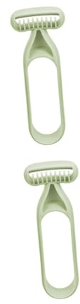 FONDOTIN 2 Piezas Removedor de Corporal para Mujer Cortadora de Cabello Precisa Afeitadora para Axilas y Cuerpo Herramienta de Color Verde Matcha
