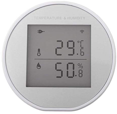 Homeponnew Smart WiFi Temperature & Humidity Monitor - Digital Hygrometer with for Tuya for Alexa App Control, Remote Data Logging for Indoor Climate Tracking