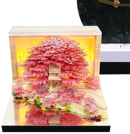 3D Kalender - 3D Abreißkalender,Relief Naturmotiv Design Notizblock für Zuhause Urlaub Schule