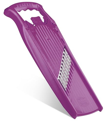 Börner by Reston Lloyd Wave-Waffle Power Line • Crinkle Cut/Spirelli Vegetable Slicer • Slicer for Wave Waffle Cut Style • Multiple Thickness Options • Made in Germany, Purple