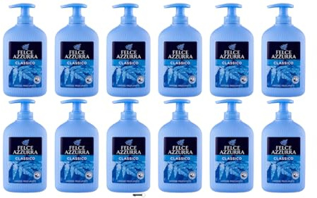 12X Felce Azzurra Sapone Liquido Classico Sapone Liquido, 300 ml,+ Italy shop Portachiavi Gratis