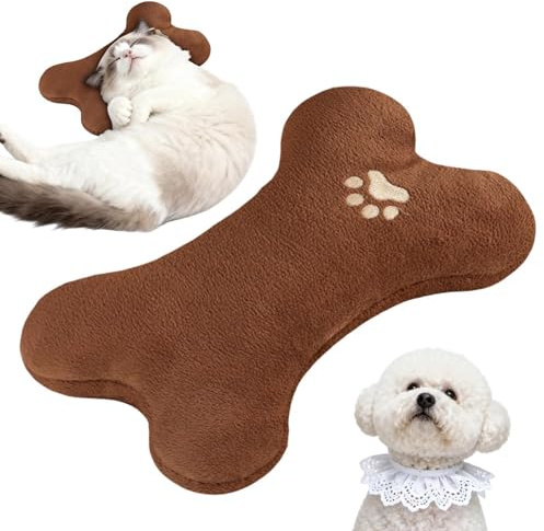 Kissen Bissfeste produkte | Hundeknochenkissen mit Nackenstütze für kleine mittlere große Hunde Welpen Kätzchen starke Kauer Kuscheln
