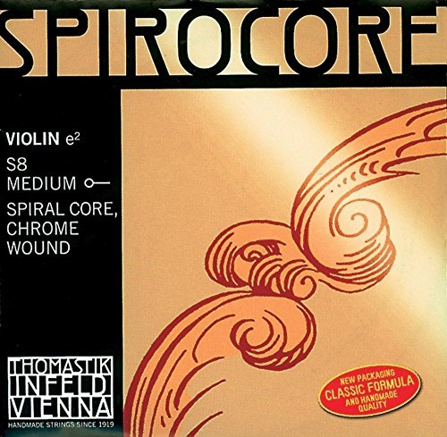 Thomastik Einzelsaite für 4/4 Violine Spirocore - D-Saite Spiralseil Kern, Chromstahl umsponnen, weich