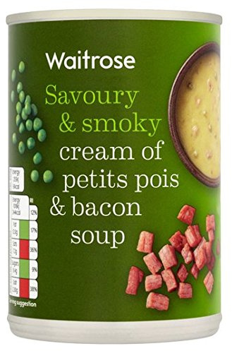 Waitrose Crème de Petit Pois fumé Bacon Soupe 415g