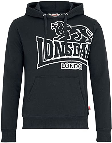Lonsdale London Tadley Homme Sweat-Shirt à Capuche Noir L