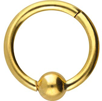 PIERCINGLINE Chirurgenstahl Segmentring Clicker | mit Kugel | Piercing Ring Septum Ohr Helix Tragus | Farb & Größenauswahl