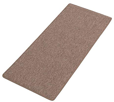 Metzker Teppichläufer Ariston Hellbraun 80 x 200cm (BxL) I kombinierbar mit Stufenmatten