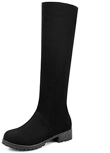 Onewus Botas planas de caña larga para mujer
