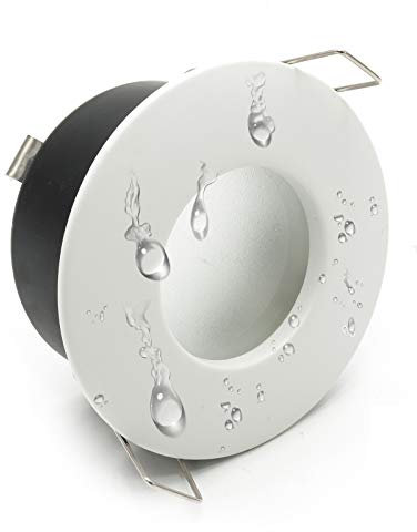 Porta faretto incasso box doccia bagno turco sauna barca yatch stagno IP65 compatibile con tutte le lampade GU10 GU5.3 230V 12V foro incasso consigliato 70mm