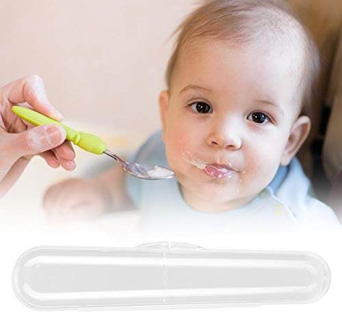 Baby Löffel Aufbewahrungsbox Lebensmittelqualität Silikon Transparent Single Babybesteck Geschirrbeutel Tragbare Baby Produktzubehör