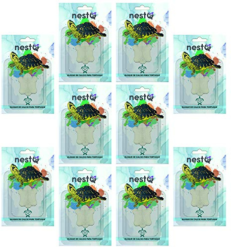 nestQ Pack 10 Bloques Calcio Tortugas Acuario Vitamina B1 5cm