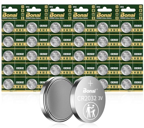 BONAI CR2032 Battery 3V Lithium Battery Coin Button Batteries 30 Count