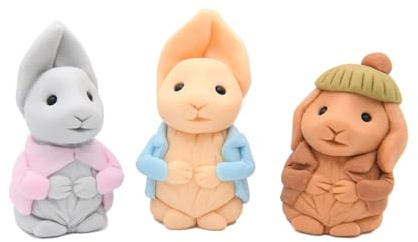 SugArt Rabbit Edible Cake Toppers - Set of 3 | Handmade Rabbit Cake Decorations for Birthdays, Baby Showers | Perfect on Fondant, Cream & Icing Cakes
