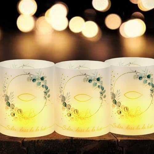 16pcs Communion Christening Confirmation Tea Lights Cover, Lantern Table Decoration, Candle Cover for Table Decoration, Confirmation, Birthday, Wedding Decorations