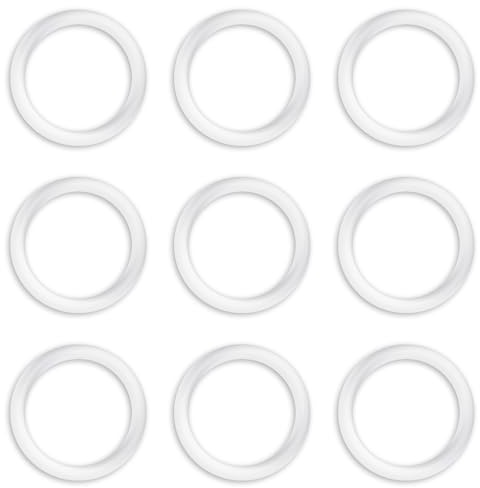 SWYSGS 9 STÜCKE Sichere Schnuller Halter O Ringe Schnuller Dummy Zubehör Kette Clips Adapter Halter für Baby(Transparent)