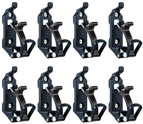 Gulfmew 8 Pcs Shovel Mount for Roof Rack, Metal Rubber Clamp Wall Mounting Kit, Shovel Holder Clamp Wall Mount Kit Car Accessories for Roof Rack, Boats, Military Equipment, Axe, Patent Protection