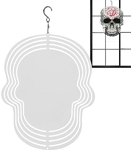 PEKMAR Éolienne à Sublimation en Aluminium,Ornements de moulins à Vent | Wind Spinne DIY Artisanat Ornements pour Porche, Yards, Fenêtre, Porte d'entrée
