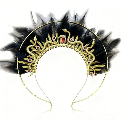 Roaring Good Time Medusa Kopfschmuck Medusa Krone Schlange Stirnband Medusa Kostüm Zubehör Göttin Kostüm Damen Weihnachten Party Kostüm