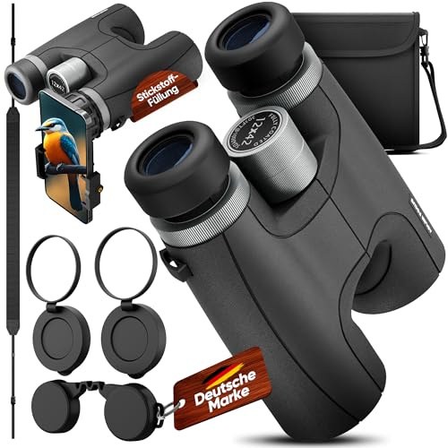 Adler Focus 12x42 Nitro, Magnesium Fernglas mit Nitrogenfüllung, wasserdicht, Fernglas für Erwachsene, BAK4 HD Prisma + FMC Objektiv, mit Eagle-Eye, Perfekt für Brillenträger!