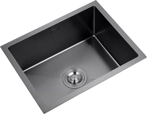 JXDWTL Évier de Cuisine en Acier Inoxydable avec Panier de vidange à Siphon, lavabo de Cuisine, comptoir de Bar, évier Commercial pour Camping-Car, Balcon, lavabo Simple