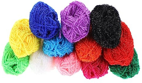 IWOWHERO 12stücke Pack DIY Puppe Acrylgarn Haushaltsstrickgarn Mehrfarbiges Strickgarn Haushalts Häkelgarn Stricken Versorgung
