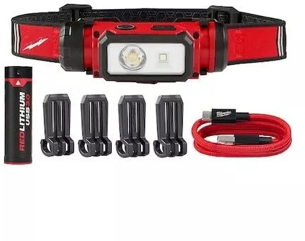 2163-21 Outil Milwaukee avec lampe frontale USB Redlithium (600 lumens)