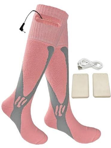 Calcetines térmicos para hombre, calcetines recargables alimentados por batería, calcetines de calefacción inteligentes, calcetines calefactores ajustables, calcetines cálidos para amigos, calcetines