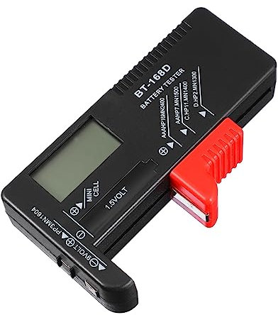 ETHZZLE Portable Digital Battery Tester for Aa Aaa 9v Batteries Voltage Checker Lcd Display for Home and Travel Use
