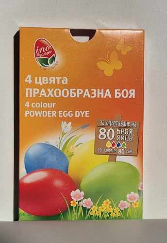 Vesache 4 färger pulver äggfärg påskägg dekorera ägg