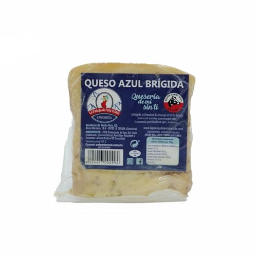 LA PASIEGA DE PEÑAPELADA Queso Azul Brígida, Cuña 350 gr (aprox) Al vacío - Sabor Intenso y Cremoso - Elaborado con Leche Pasteurizada de Vaca - Calidad Artesanal Española