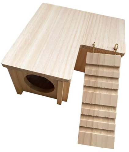 Toyvian 1satz Holz Hamster Versteck Gemütliche Kleine Hütte Für Hamster Meerschweinchen Und Mäuse Einfach Zu Montieren Für Ruhe Und Spielspaß Dekorationsmöglichkeiten