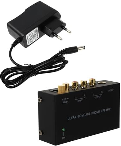 Lurrose Stereo Plattenspieler Vorverstärker Für HiFi Heim Audio Mit Lautstärkeregelung Kompakter Phono Preamp Rauscharmer Kleiner Vorverstärker Für Desktop Systeme