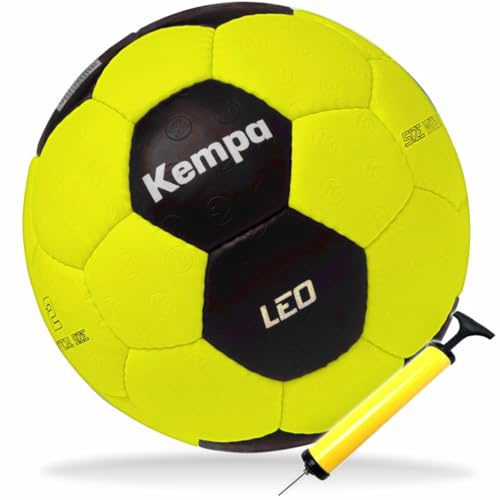 Kempa Handball gelb/schwarz Größe 0 für Kinder bis 8 Jahre + Ballpumpe