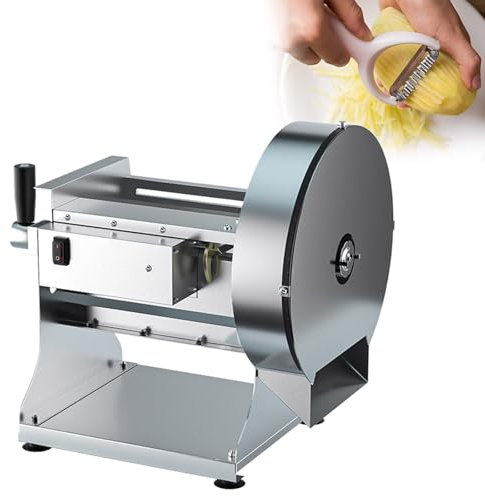 GESAIDES Affettatrice Elettrica per Patate, Affettatrice Commerciale per Cipolle e Patate Dolci, Affettatrice per Cavoli, Tagliaverdure e Affettatrice per Frutta e Verdura, 0-0,4'' (10 mm)