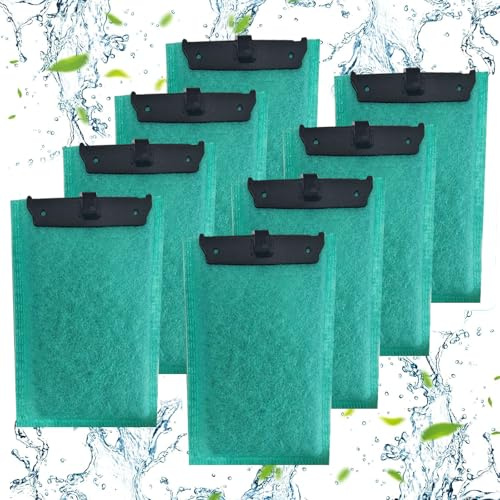 Begonia 8 filtri di ricambio con carbone attivo e zeolite per filtri ReptoFilter Medium Filter 250/300, filtri di ricambio per acquari, filtri a cartuccia filtrante, per cartucce Tetra ReptoFilter