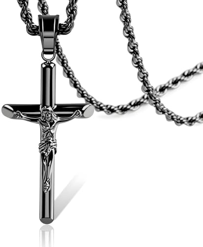 ALEXCRAFT Kreuz Kette Gold für Damen 14K Vergoldete Anhänger Halskette | Edelstahl Kreuz Anhänger Halsketten für Damen Frauen Herren Verstellbares Kette Stapelbare Halskette Ketten Schmuckgeschenke
