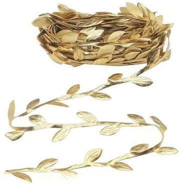 Ghirlande di Foglie di Vite Artificiali, Vite Oro Artificiale Ghirlanda Nastro Regalo Dorato con Foglie Nastro Regalo Dorato per Faidate Artigianato Partito Matrimonio Cerimonia Lampada Decorazione
