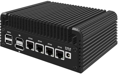 Micro Firewall Appliance, Mini PC, OPNsense, VPN, Router PC, Intel Alder Lake-N 12th Gen N100, RJ35, GPIO, TF Slot, HDMI, DP, 4 x 2.5GbE I226-V, 0 RAM, 0 Storage, Barebone No System