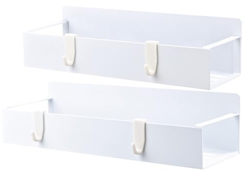 Generico Porta Tazze Magnetico - Porta Bicchieri Magnetico per Frigorifero,2 Pezzi Mensola Tazze Senza Foratura Con 4 Ganci Per Cucina Casa Sala Da Pranzo