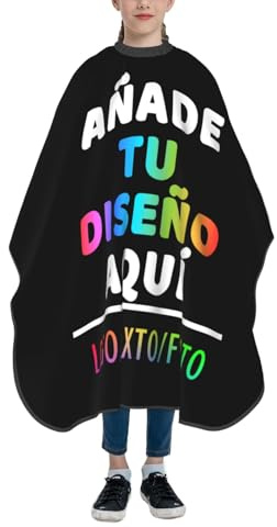 Capa de Barbero Personalizada Capa de Peluqueria Personalizado Diseña tu Logo, Foto o Texto Capas Cortar Pelo para Hombre con Imagen Personalizada Prácticas y Resistentes Accesorio para Barbería