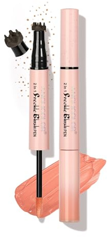 Anglicolor Stylo blush à taches de rousseur,Marqueur Faux Taches de Rousseur 2-en-1,Fard à joues liquide rose tendre,naturel,réaliste, waterproof,longue tenue,séchage rapide (01 LIGHT)