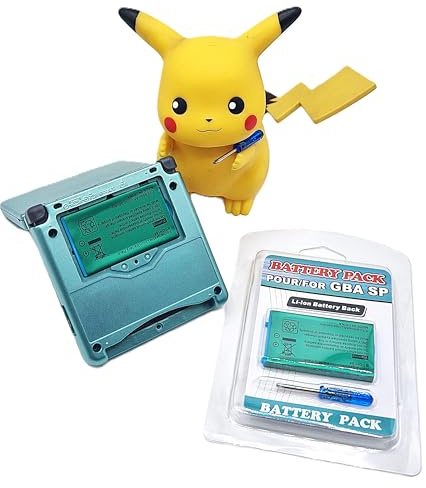 Batería compatible con Nintendo Game Boy Sp Advance GBA Console AGS 001, AGS 003, Li-ion Litio 850 mAh 3,7 Recargable Recambio de Larga Duración con Kit Herramientas Listo para usar