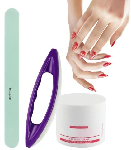 Pulidor y abrillantador de uñas Herramienta de pulido de manos y pies | Pulidor Natural para Uñas Para en Salones de Belleza, Hogar, Mujeres, Principiantes, Manicura, y Cuidado de Cutículas