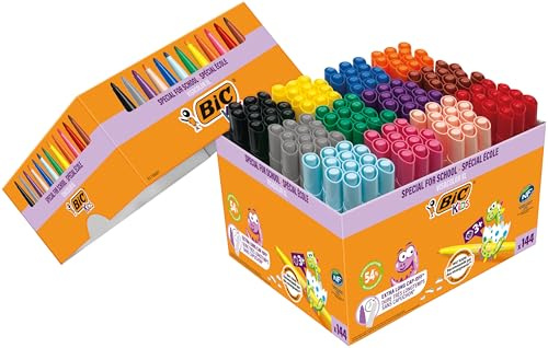 BIC Kids Visacolor XL färgpennor 144 klasspaket