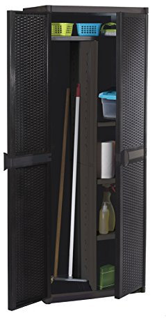 Gensini 5710.00.162 Mobile Alto Portascope, Marrone Scuro, 65 x 45 x 172 cm