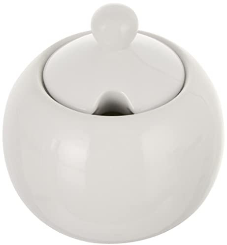 Excelsa Zuccheriera, Porcellana, Bianco, Diametro 9 cm Altezza 8,5 cm